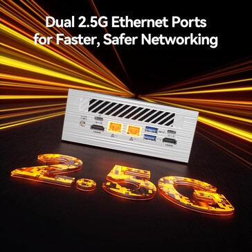 A mini PC gyors Ethernet portokkal rendelkezik (Kép forrása: Geeekom)
