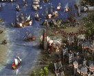 Egy kép, amely egy tengeri csatát mutat a Cossacks 3-ban.