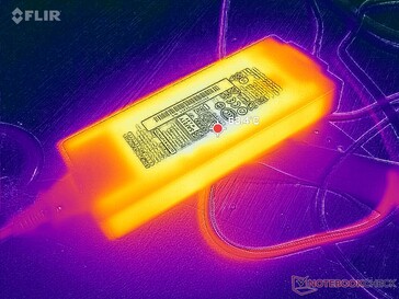 A hálózati adapter 63 C fölé is emelkedhet, ha olyan igényes terhelések, mint a játékok futtatása történik