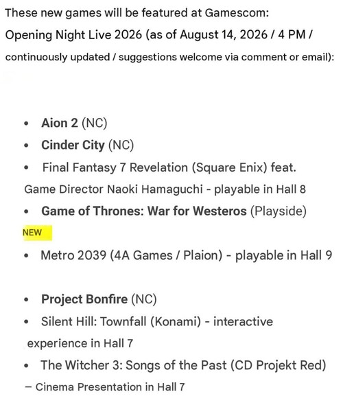 A Gamescom 2026 programja a Final Fantasy 7 Revelation játszható demójával