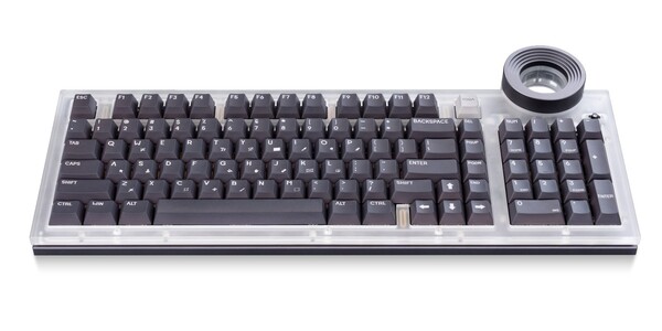 A Lenovo Yoga Creative Keyboard AngryMiao Edition átlátszó tetejű.