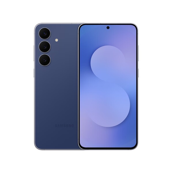 A Samsung Galaxy S25 FE tengerészkék színe eltér a Galaxy S25 színétől. (Kép forrása: Samsung)