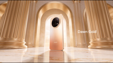 Az Honor X9e Pro Dawn Gold színben.