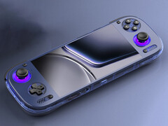 Úgy tűnik, hogy az Odin 3 nem rendelkezik Micro HDMI porttal. A képen: a játékkéziszámítógép átlátszó kék színben. (Kép forrása: AYN - szerk.)