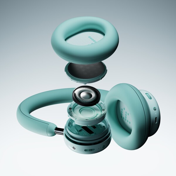 A CMF Headphone Pro egy tárcsával, egy csúszkával és egy testreszabható gombbal rendelkezik. (Kép forrása: CMF by Nothing)