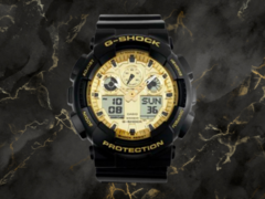 A Casio GA-100GGB-1A9 (a képen) egyike a négy új Black and Gold sorozatú órának. (Kép forrása: Hatyai-Nalika, szerk.)