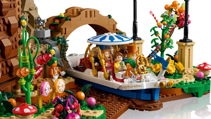 Az új LEGO készlet képe, amelyen a Wonkatania figurái láthatók. (Kép forrása: LEGO)