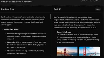 az xAI Grok 4.1 AI jobban tud szórakoztatóbb és hasznosabb válaszokat adni a kérésekre. (Kép forrása: xAI)