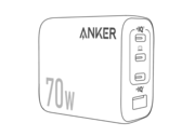 Az új Anker Zolo 4 portos 70W-os fali töltő (a képen) állítólag összehajtható csatlakozóval rendelkezik majd. (Kép forrása: @AnkerInsider on X/Twitter)