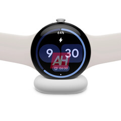 A &quot;Pixel Watch 4&quot; egy töltőn. (Kép forrása: Android Headlines)