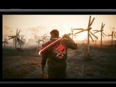 A Cyberpunk 2077-et játszó Nintendo Switch 2 ábrázolása (kép forrása: CD Projekt Red)