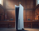 Sony PlayStation PS5 konzol a tárgyalóteremben