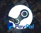 Steam háttér a PayPal logójával látható (Kép forrása: Steam, PayPal szerkesztéssel)