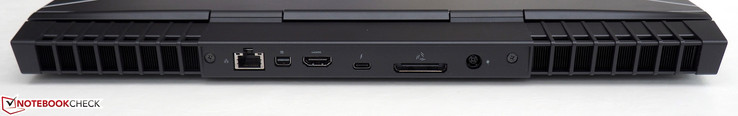 Rear: RJ45-LAN, Mini-DisplayPort 1.2, HDMI 2.0, Thunderbolt 3, Graphics Amplifier, power