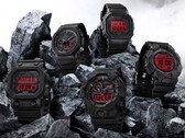 A képen látható Casio Black and Bold Red sorozat mind az 5 órája. (Kép forrása: Casio)