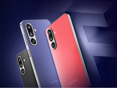 A Samsung Galaxy F36 5G korallvörös, luxus lila és onyx fekete műbőr textúrában kapható (Kép forrása: Samsung)