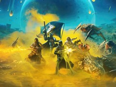 A képen a Helldivers 2 szörnyekkel harcoló csapat látható. (Kép forrása: Arrowhead) 