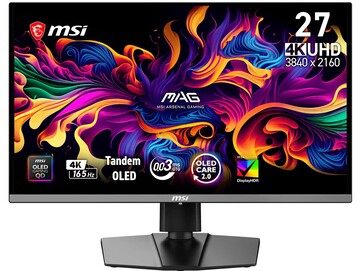 Az MSI MAG 272UP QD OLED E16 előlapja