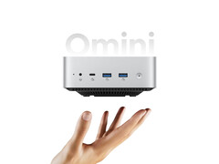 Az OminiPlus a Ryzen 7 7535HS-t tartalmazza. A képen: egy szerkesztett promóciós kép a mini PC-ről. (Kép forrása: Orico és Minisforum - szerkesztve)