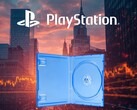 A Sony részvényét ábrázoló szalagcím, amelyen egy üres játéktok látható