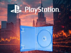 A Sony részvényét ábrázoló szalagcím, amelyen egy üres játéktok látható