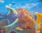 A Subnautica 2 moddolt verziójának képernyőmentése, melyben a megölhető lények is szerepelnek