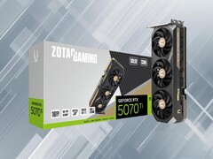 Zotac RTX 5070 Ti GPU látható (Kép forrása: Zotac szerkesztéssel)