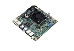 Az Aaeon MIX-PT LWV1 Mini ITX alaplapja úgy néz ki, mint egy tipikus, beépített ventilátorral ellátott kompakt SFF alaplap.