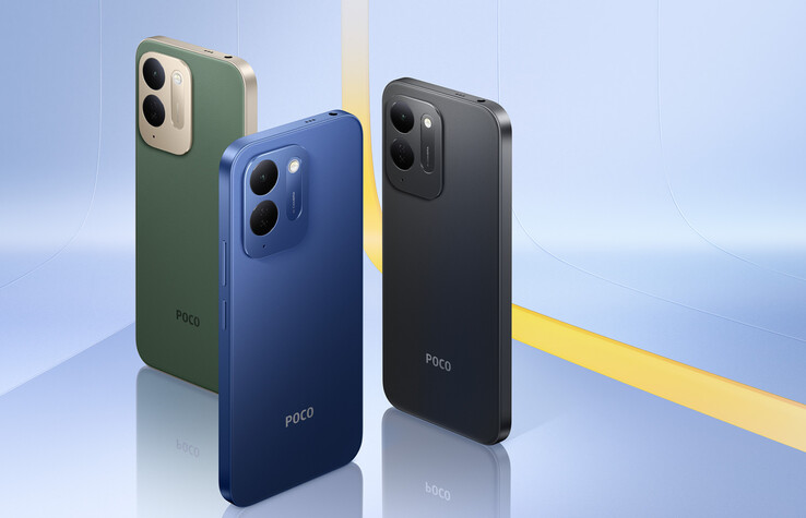 A Poco C95 Pro fekete, kék és zöld színben kapható.