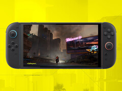 Charles azt is megosztja, hogy a Cyberpunk 2077 Switch 2 portján számos motorszintű változtatást kellett végrehajtani. Képünkön: a kézi konzolon futó játék. (Kép forrása: CDPR és Nintendo)