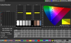 Belső kijelző: ColorChecker (Profil: Professional, Cél színtér: sRGB)-