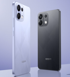 Az Oppo K13 jeges lila és prizma fekete színváltozatokban kapható (Kép forrása: Oppo)