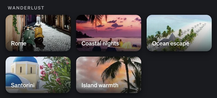 Az öt új Wanderlust-jelenet a Hue Scene Galleryben található. (Kép forrása: Philips Hue App képernyőkép)