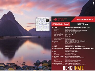 Cinebench R23 többmagos benchmark eredmény a Ryzen 9 9950X3D2 CPU számára.