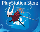 Hornet a Silksongból a PlayStation Store logóval (Kép forrása: Team Cherry, Sony PlayStation, szerkesztés)