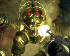 A Bioshock Remastered egy screenshotja, amely egy Big Daddy ellen harcoló játékost mutat (kép forrása: SteamDB)