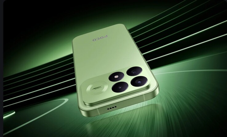 A POCO F9 Pro Aurora Green színben.