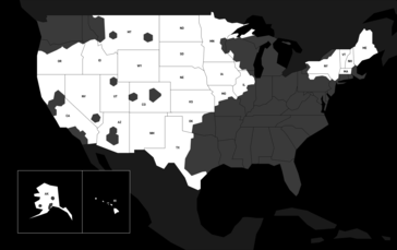 A Starlink térképe kiemeli a regionális megtakarítási promócióra jogosult amerikai államokat. (Kép forrása: SpaceX)
