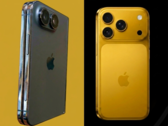 Kiszivárgott iPhone Ultra dizájnmodell (balra) az iPhone 17 Pro (jobbra) mellett - szerk.