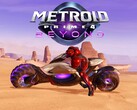 A Metroid Prime 4: Beyond banner Samus Arant mutatja biciklivel (Kép forrása: Nintendo of America YouTube, szerkesztve)