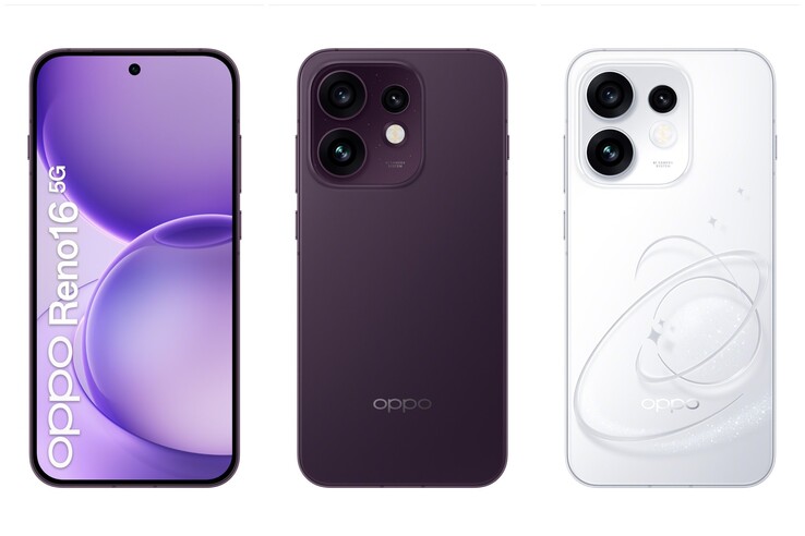 A normál OPPO Reno 16.