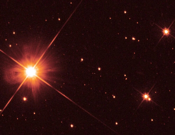 A Proxima Centauri vörös törpét ábrázoló kép.