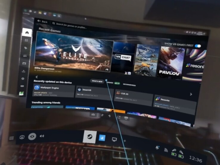 A Steam Frame kezelőfelülete a Steamre emlékeztet a Big Picture módban.