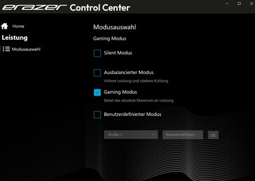 Erazer Control Center