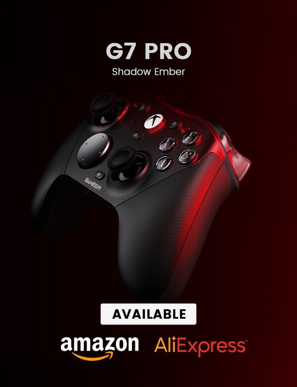 A GameSir G7 Pro Shadow Ember színe megvásárolható az Amazonon és az AliExpressen. (Kép forrása: GameSir)
