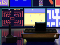 Egy kép az Atari 2600 konzolról és a CX40 Joystickról működés közben (kép forrása: Atari)