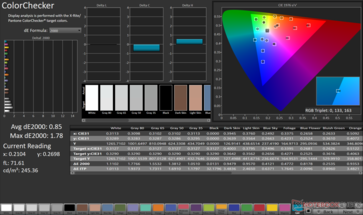 ColorChecker Avg dE2000: 0,85. Max dE2000: 1,78