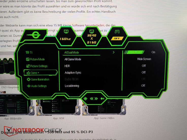 Csak az OSD-n keresztül: Az AI kettős üzemmód Full HD 320 Hz-hez