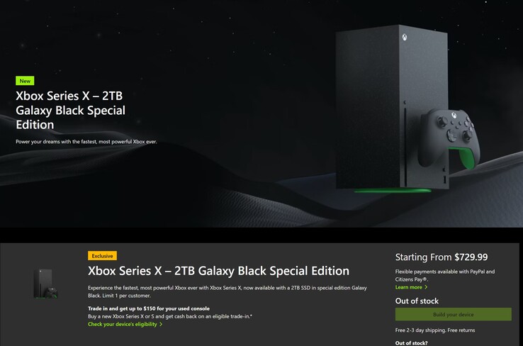 Xbox Series X 2TB Galaxy Black áremelés (Kép forrása: Microsoft Gaming)
