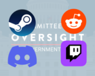 4 nagy fórum/platform vezérigazgatóját idézték be, hogy 2025. október 8-án tanúvallomást tegyenek. (A kép forrása: Steam, Reddit, Discord, Twitch, Committee on Oversight and Government Reform - Szerkesztett)